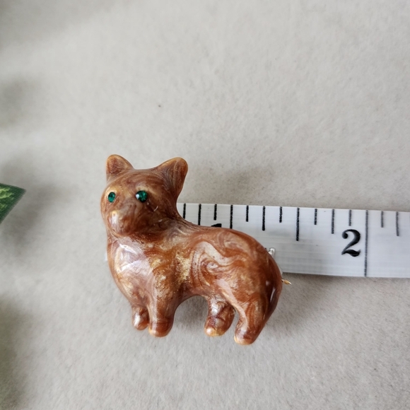 Enamel Corgi Dog Brooch Pin - Picture 5 of 5